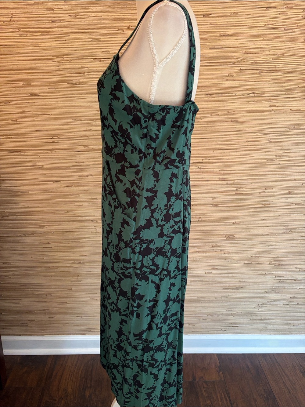 41 Hawthorn Green Floral Sheath Midi Dress green black Square Neck size 10 nwt! - Picture 2 of 15
